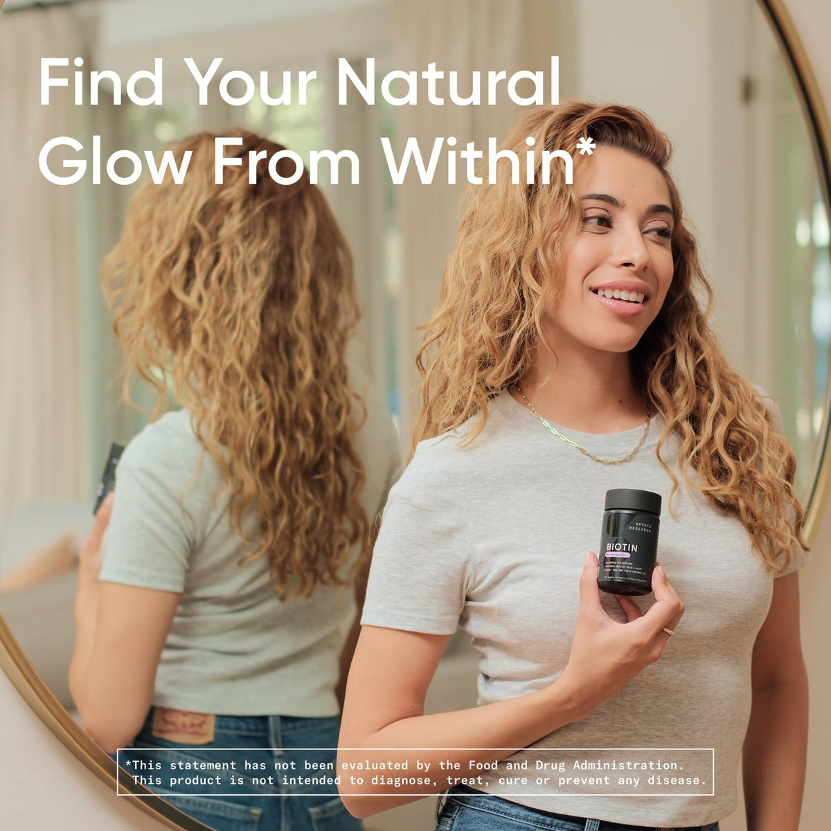 Sports Research® Biotin 10,000mcg with Organic Coconut Oil - Biotin (Vitamin B7) for Healthy Skin and Hair Support* - for Women and Men - Vegan, Non-GMO, Gluten & Soy-Free - 30 Veggie Softgels - Maple Wellness Supplements