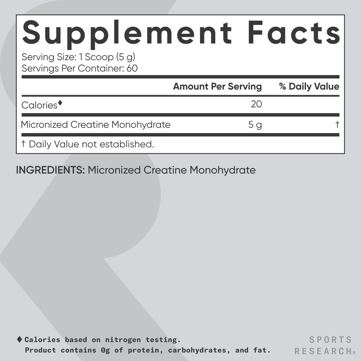 Sports Research Creatine Monohydrate - Gain Lean Muscle, Improve Performance and Strength and Support Workout Recovery - 5 g Micronized Creatine - 10.58 oz - Maple Wellness Supplements