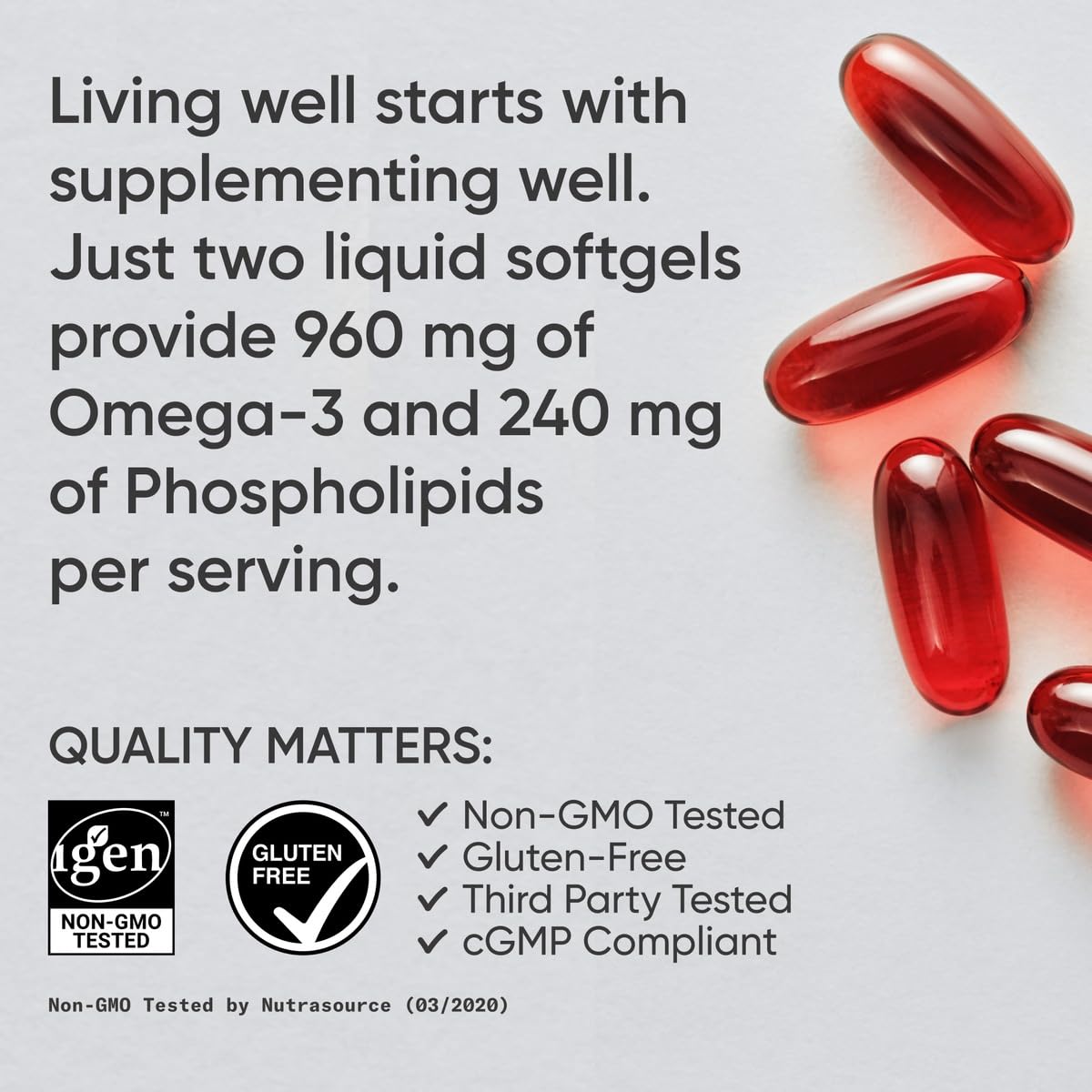Sports Research® Omega-3 Fish Oil Bundle - Total Omega-3 2200mg (Krill, Salmon & Pollock) + Triple Strength Fish Oil 1250mg - High EPA & DHA Supplement - Maple Wellness Supplements