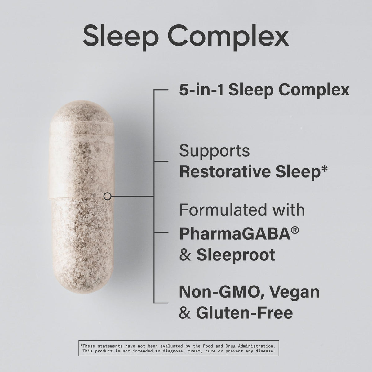 Sports Research® Sleep Complex- Melatonin-Free Vegan Capsules - with Valerian Root, GABA, L-Theanine, Magnesium & 5-HTP - 30 Servings - Maple Wellness Supplements