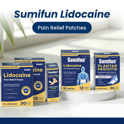 Sumifun Foot Pain Relief Lidocaine Roll-On - Maximum Strength OTC for Plantar Fasciitis & Heel Pain - Fast-Drying, Non-Greasy Formula, 2.5 Fl Oz * 3 - Maple Wellness Supplements