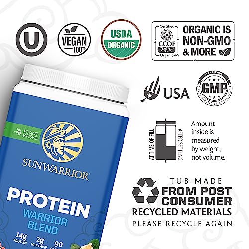 Sunwarrior Vegan Protein Powder Organic Plant-Based Protein | BCAA Amino Acids Hemp - Maple Wellness Supplements