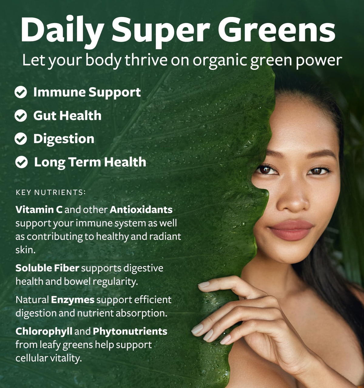 Super Greens & Vitamin C (1-Month Supply) Greens & C Synergy Bundle of Organic Super Greens Powder - Complete Superfood (60 Capsules) & & Vitamin C Immune Support (60 Vegetarian Caps)(Non-GMO) - Maple Wellness Supplements