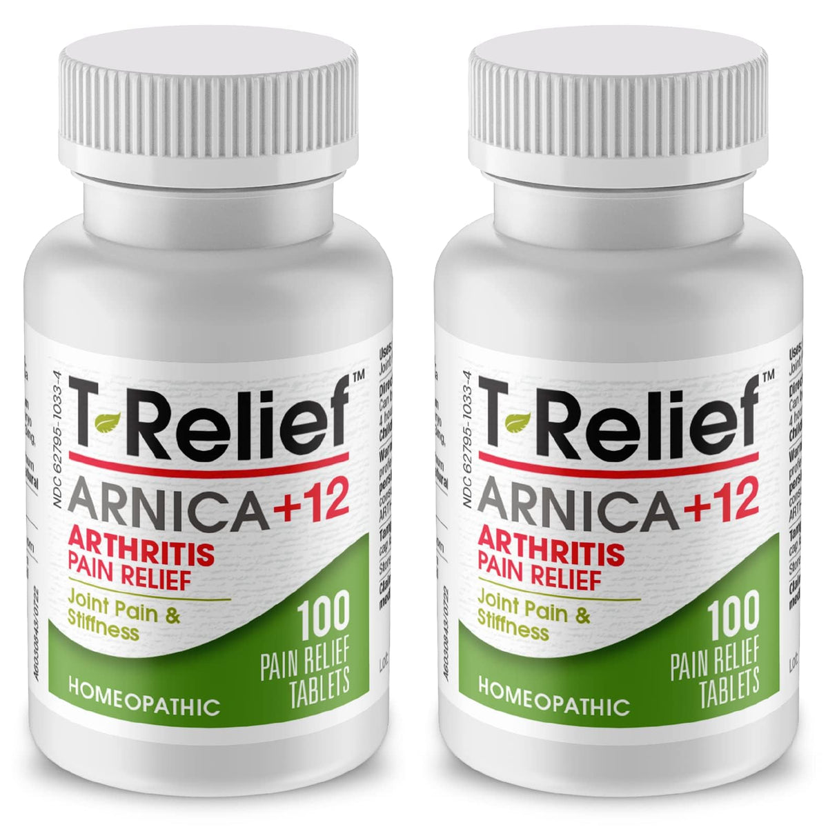 T-Relief Arthritis Arnica +12 Pain Relieving Natural Medicines Help Reduce Soreness Stiffness Aches & Pains in Joints Naturally - 100 Tablets (2 Pack) - Maple Wellness Supplements