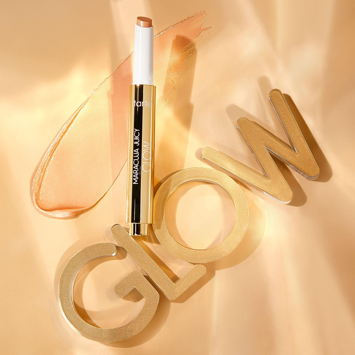 tarte maracuja juicy glow highlight – Highlighter with Vitamin E to Hydrate, Blur appearance for a Smooth Buildable & Luminous Radiant Finish, Vegan & Cruelty-Free, full size, champagne glow - Maple Wellness Supplements