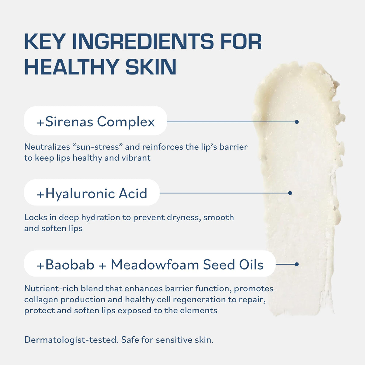 TERNS Everyday Lip Balm | Hyaluronic Acid + Baobab & Meadowfoam Oils, Algae-Powered Sirenas Complex OS, Refreshing Mint, Non-Sticky Cushion Glide, Cruelty-Free - Maple Wellness Supplements