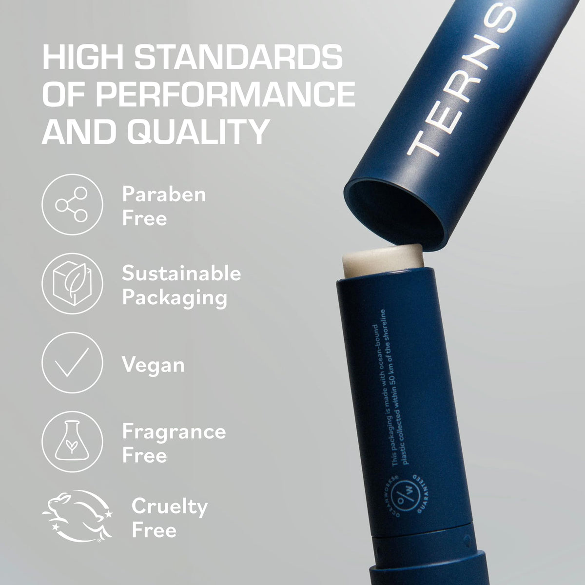 TERNS Everyday Lip Balm | Hyaluronic Acid + Baobab & Meadowfoam Oils, Algae-Powered Sirenas Complex OS, Refreshing Mint, Non-Sticky Cushion Glide, Cruelty-Free - Maple Wellness Supplements