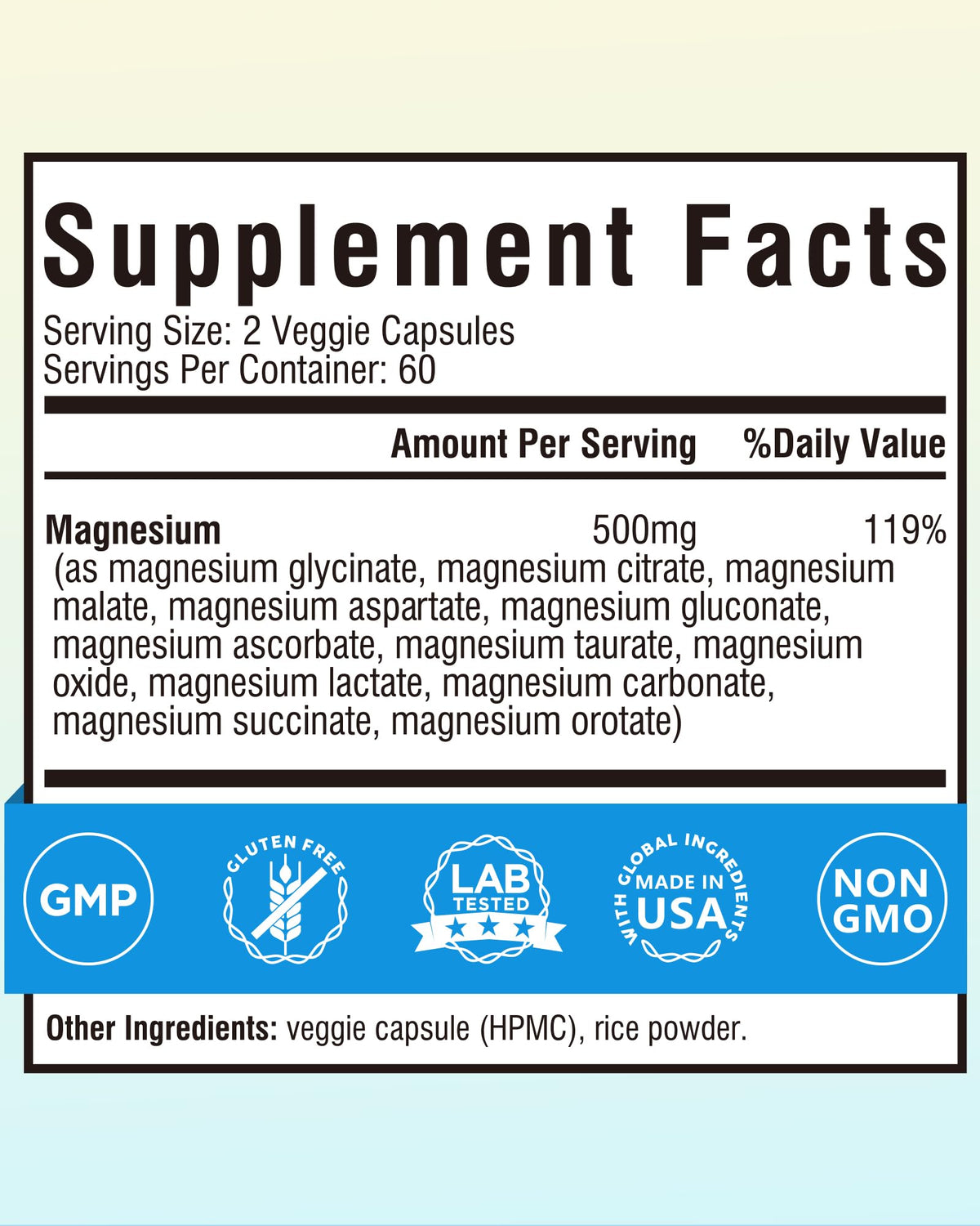 Terranics 12-in-1 Magnesium Complex 500mg, High Absorption Chelated Magnesium Glycinate, Citrate, Malate, Taurate, Orotate & More, for Sleep, Calm, Energy, Heart, Vegan, Non-GMO,120 Capsules - Maple Wellness Supplements