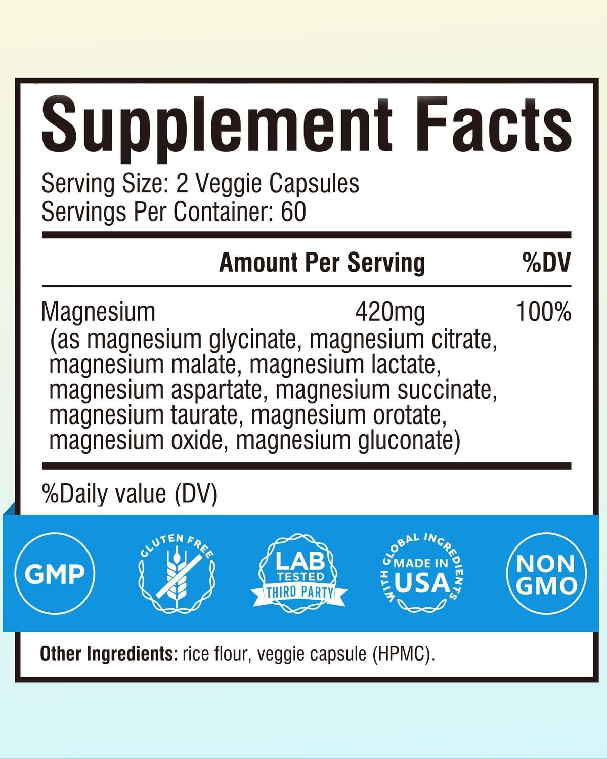 Terranics Magnesium Complex Supplement 420mg, 10-in-1 Full-Spectrum Formula, Glycinate, Citrate, Malate & More, Max Absorption, Bone and Heart Support, 120 Veggie Caps - Maple Wellness Supplements