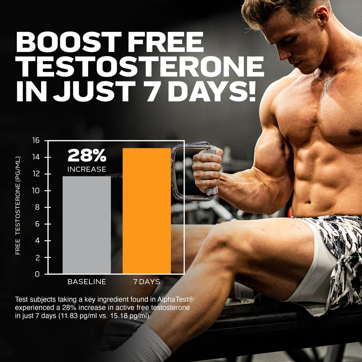 Testosterone Booster for Men, MuscleTech AlphaTest, Tribulus Terrestris & Boron Suppleme - Maple Wellness Supplements