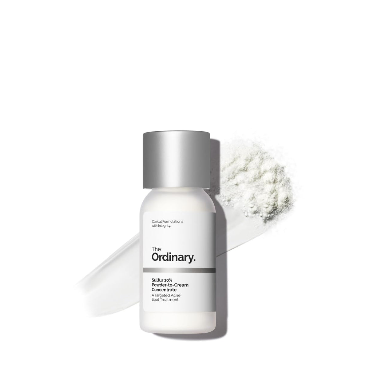 The Ordinary Sulfur 10% Powder-to-Cream Acne Spot Treatment Concentrate, Reduces Pimple Size and Zit Redness, 0.18 Oz - Maple Wellness Supplements
