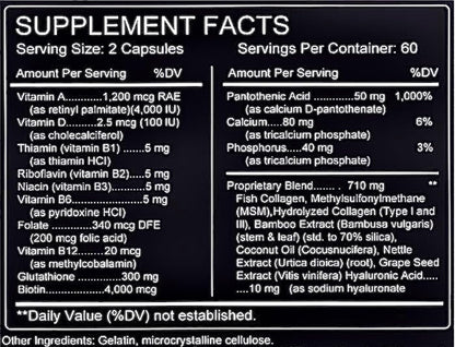 TheraSuva Complete Multi Collagen Complex – Types I, II, III, V & X + Biotin & Vitamin C – Hair, Skin, Nails & Joint Support, 2 Month Supply, 120 Softgels - Maple Wellness Supplements
