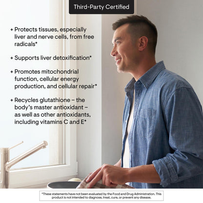 THORNE - Alpha-Lipoic Acid - Provides Antioxidant Support - Supports Liver Detox & Nerve, Eye, Metabolic & Liver Health* - Third-Party Certified - Maple Wellness Supplements