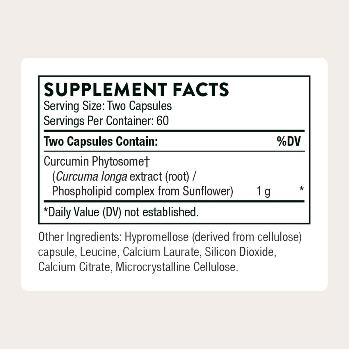 THORNE - Curcumin Phytosome 1000 mg (Meriva) - Clinically Studied, High Absorption - Supports Healthy Inflammatory Response in Joints, Muscles, GI Tract, Liver, Brain & Nerves* - 60 Servings - Maple Wellness Supplements
