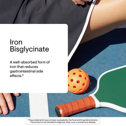 THORNE - Iron Bisglycinate - 25 mg Iron Supplement for Enhanced Absorption Without Gastrointestinal Side Effects* - NSF Certified for Sport - Gluten-Free - 60 Servings - Maple Wellness Supplements