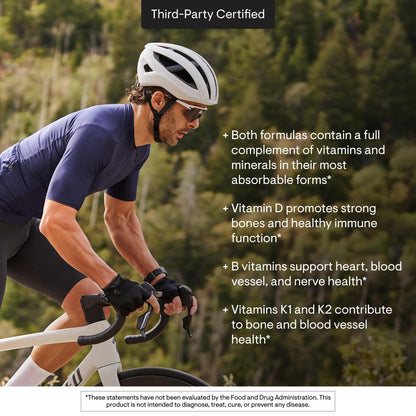 THORNE - Multi-Vitamin Elite - Daily Nutritional Supplement - Two Formulas Support Cellular Energy Production, Restful Sleep & More* - Third-Party Certified - Gluten, Dairy & Soy-Free - 180 Capsules - Maple Wellness Supplements