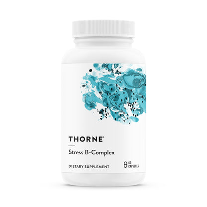 THORNE - Stress B-Complex - Vitamins B2, B6, B12 & Folate in Highly-Absorbable and Active Forms - Extra Vitamin B5 for Adrenal Support - Maple Wellness Supplements