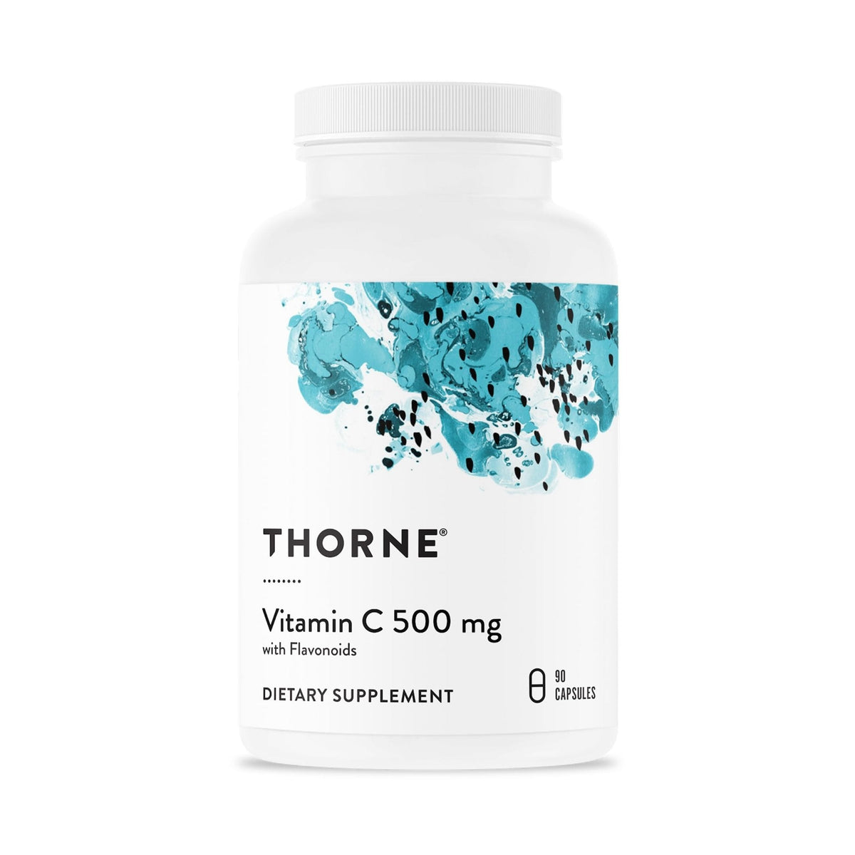 THORNE - Vitamin C 500 mg - Blend of Vitamin C and Citrus Bioflavonoids from Oranges - Supports Immune System, Cellular Energy Production & Collagen Production* - Third-Party Certified - 90 Servings - Maple Wellness Supplements