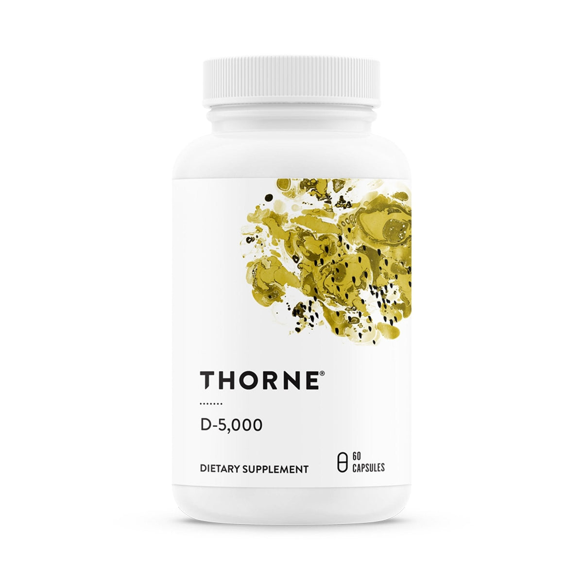 THORNE - Vitamin D-5,000 - Vitamin D3 Supplement - Supports Healthy Bones, Teeth & Muscles, Plus Cardiovascular - Maple Wellness Supplements