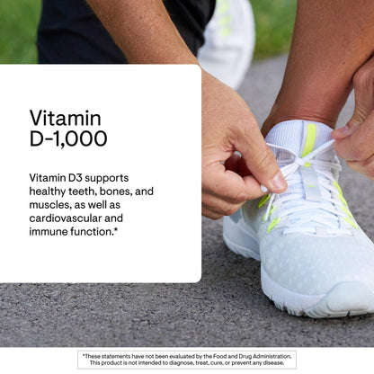 THORNE - Vitamin D3 Supplement - Supports Healthy Bones, Teeth, Muscles, Cardiovascular & Immune Function* - Gluten, Dairy & Soy-Free - 1,000 IU - 90 Servings - Maple Wellness Supplements