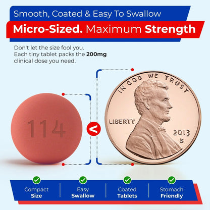 TIME-Cap Labs 500 Tablets Ibuprofen 200mg Coated - Pain Reliever & Fever Reducer (NSAID) for Adults, Helps with Headache, Back Pain, Muscle Aches, Toothaches, Menstrual Cramps & Minor Arthritis Pain - Maple Wellness Supplements