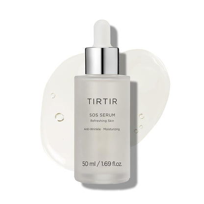 TIRTIR SOS Serum - Radiant Glow Boosting Face Serum - Plumping, Anti Aging, Hydrating - Visibly Smooth and Glowy Skin - Fragrance Free for All Skin Types, 1.69 fl.oz. - Maple Wellness Supplements
