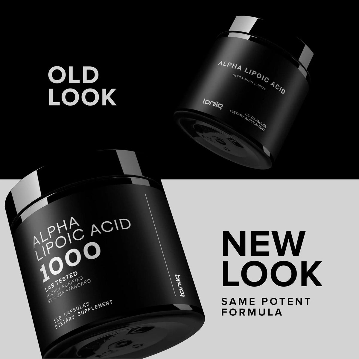 Toniiq 1000mg Ultra High Strength Alpha Lipoic Acid Capsules - Highly Purified 99%+ USP Standard - 120 Capsules ALA Supplement - Maple Wellness Supplements