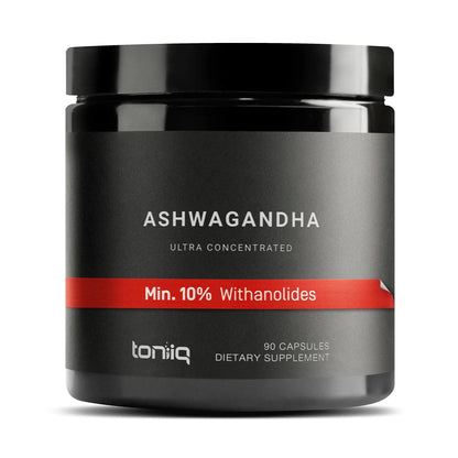 Toniiq Ashwagandha - Ultra High Potency 20:1 Extract with 10% Withanolides - Wild Harvested in India - Highly Concentrated - Third-Party Lab Tested - 90 Capsules - Maple Wellness Supplements