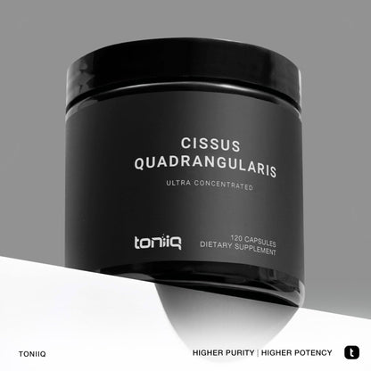 Toniiq Cissus Quadrangularis Capsules - Min. 40% Ketosteroids - Ultra High Strength Tendon and Joint Support Supplement - 1200mg Concentrated Cissus Extract - Wild Harvested in India - 120 Caps - Maple Wellness Supplements