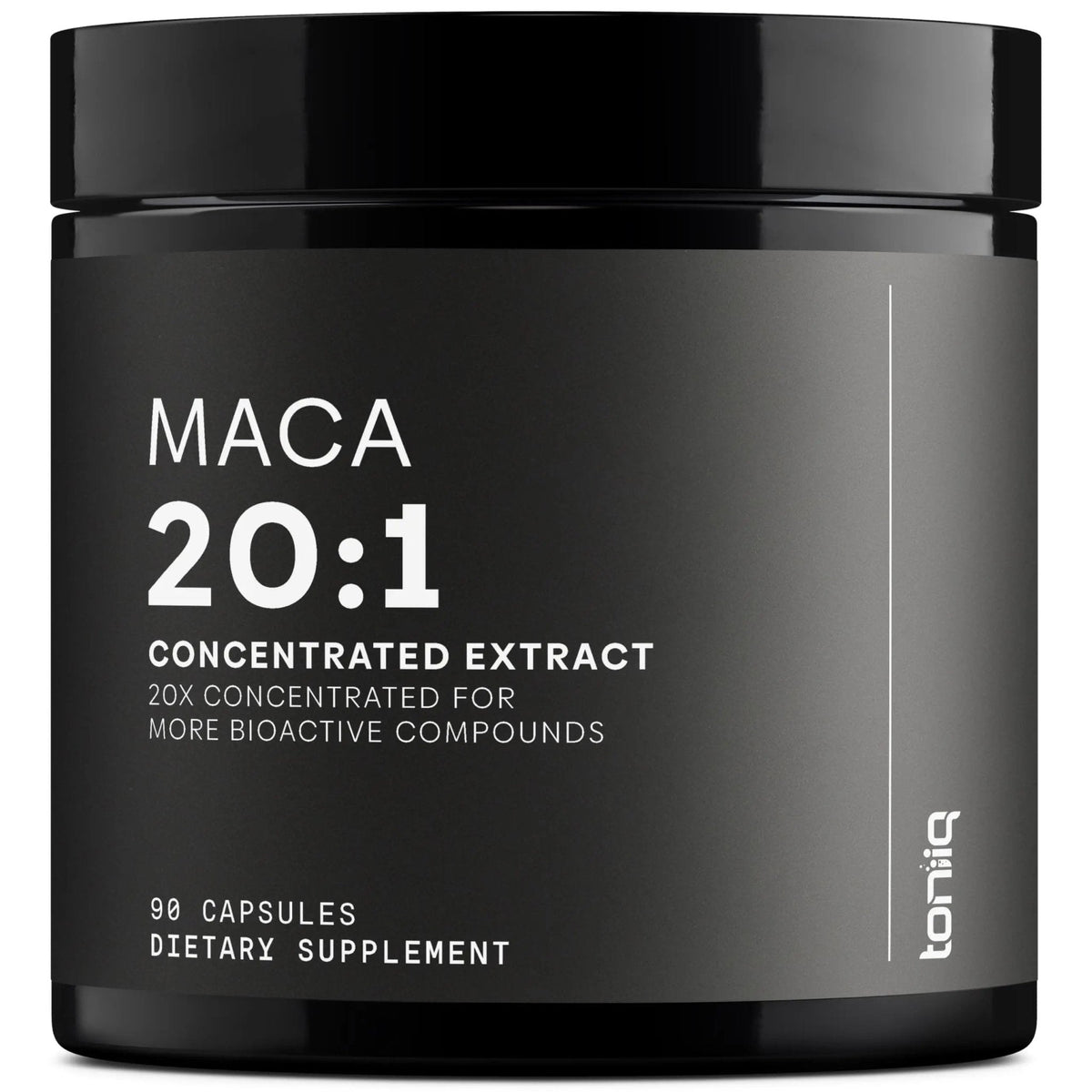 Toniiq Maca Root - Ultra High Potency 20:1 Extract - Black, Red and Yellow Maca Complex - Single Origin, Wildcrafted & Highly Concentrated - Third-Party Lab Tested - 90 Capsules - Maple Wellness Supplements