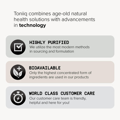 Toniiq Triple-Strength 600mg Rhodiola Rosea - 120 Capsules - 5% Salidroside Concentrated Extract - Highly Purified and Bioavailable - Maple Wellness Supplements