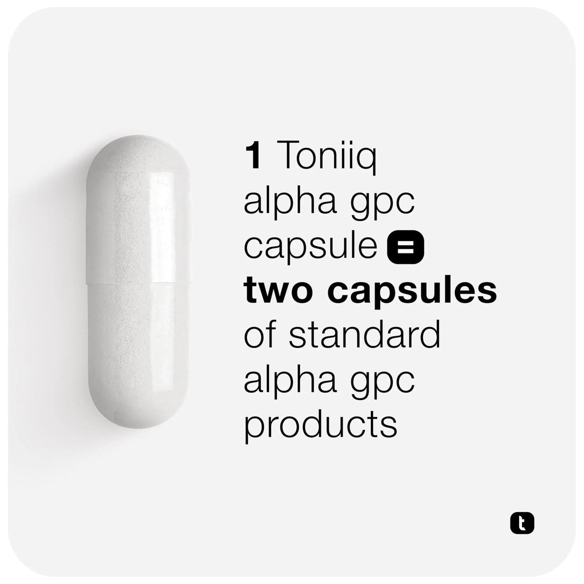 Toniiq Ultra High Purity Alpha GPC Capsules - 600mg Concentrated Formula - 90%+ Highly Purified and Bioavailable Nootropic - 120 Capsules Alpha GPC Supplement - Maple Wellness Supplements