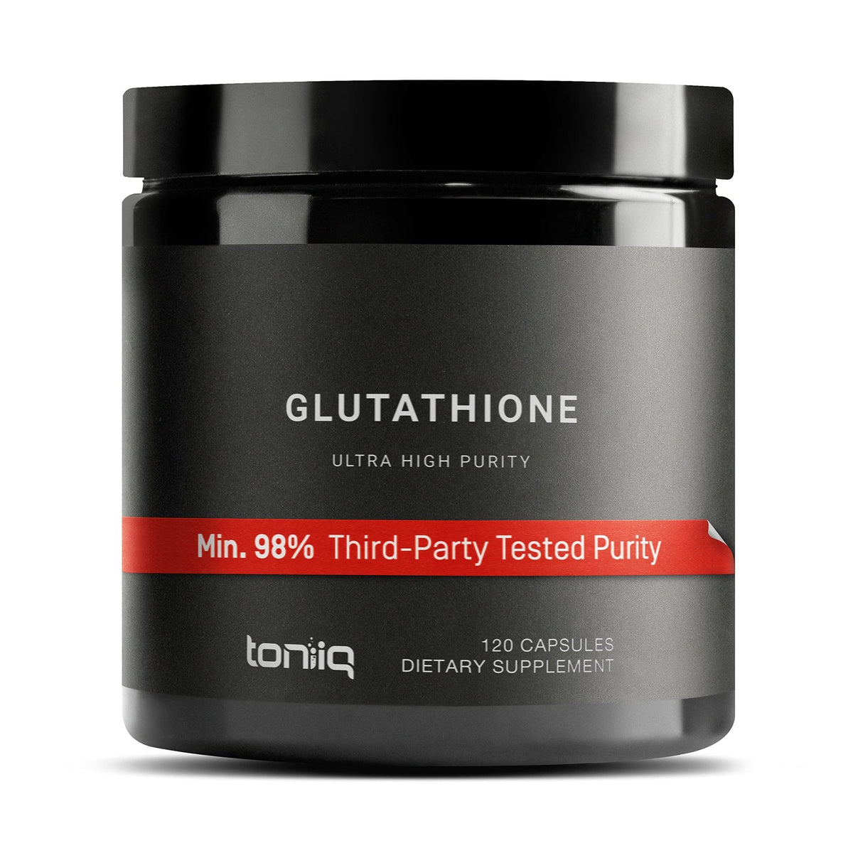 Toniiq Ultra High Strength Glutathione Capsules - 1000mg Concentrated Formula - 98%+ Highly Purified and Bioavailable - Non-GMO Fermentation - 120 Capsules Reduced Glutathione Supplement - Maple Wellness Supplements