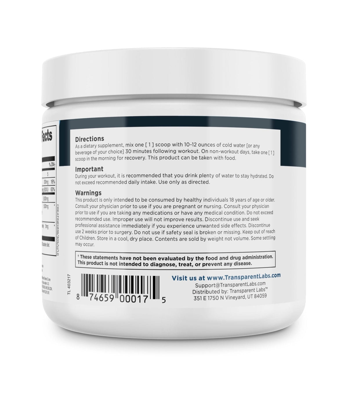 Transparent Labs Creatine HMB - Creatine Monohydrate Powder with HMB for Muscle Growth, Increased Strength, Enhanced Energy Output, and Improved Athletic Performance - 30 Servings, Unflavored - Maple Wellness Supplements