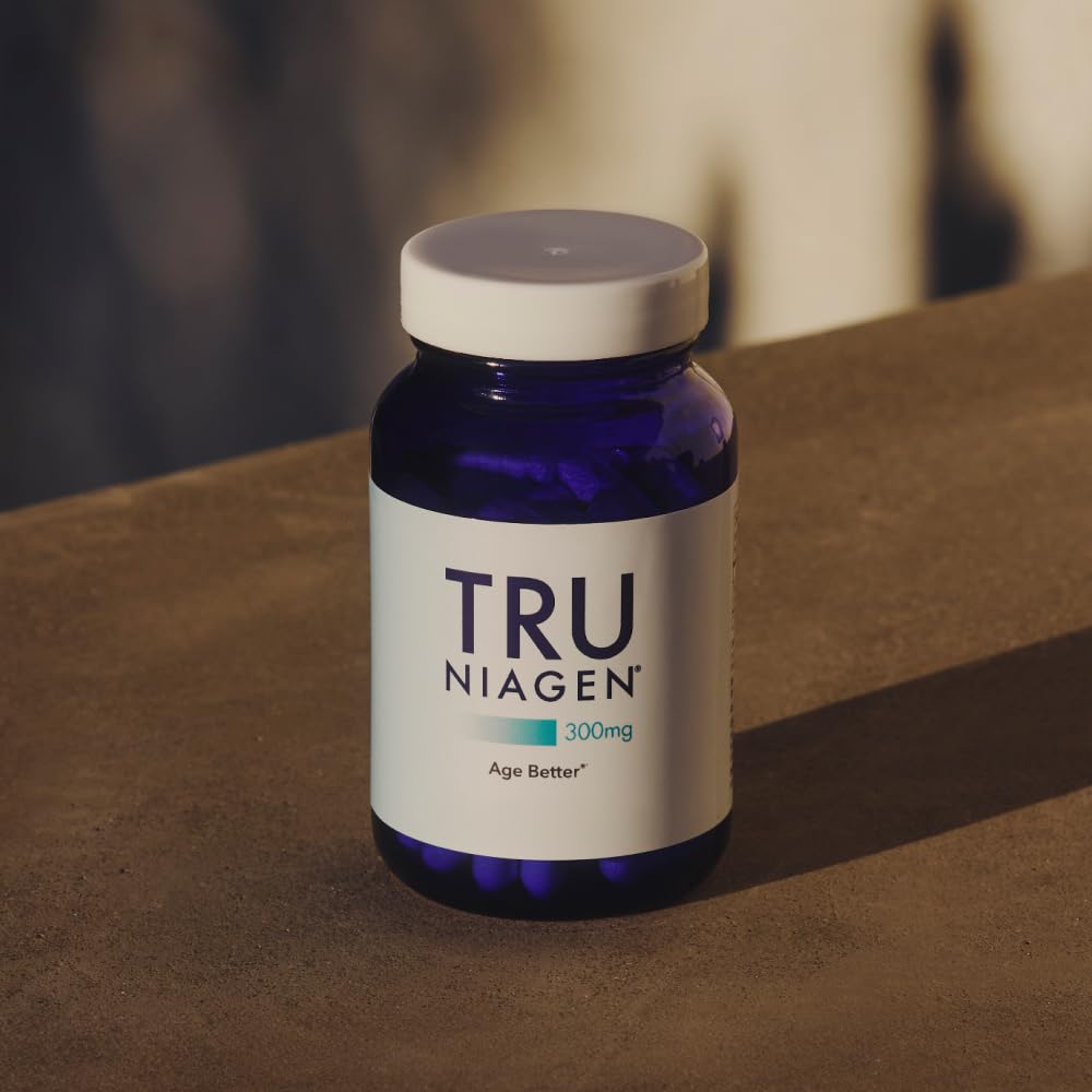 TRU NIAGEN Patented NAD Supplement for Brain Function, Anti Aging & Cell Regeneration, 300mg Niagen, 30 Servings | Supports Cellular Energy, Muscle | Nicotinamide Riboside (NR) Take 1 Daily | 1 Bottle - Maple Wellness Supplements