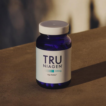 TRU NIAGEN Patented NAD Supplement for Brain Function, Anti Aging & Cell Regeneration, 300mg Niagen, 30 Servings | Supports Cellular Energy, Muscle | Nicotinamide Riboside (NR) Take 1 Daily | 2 Bottle - Maple Wellness Supplements