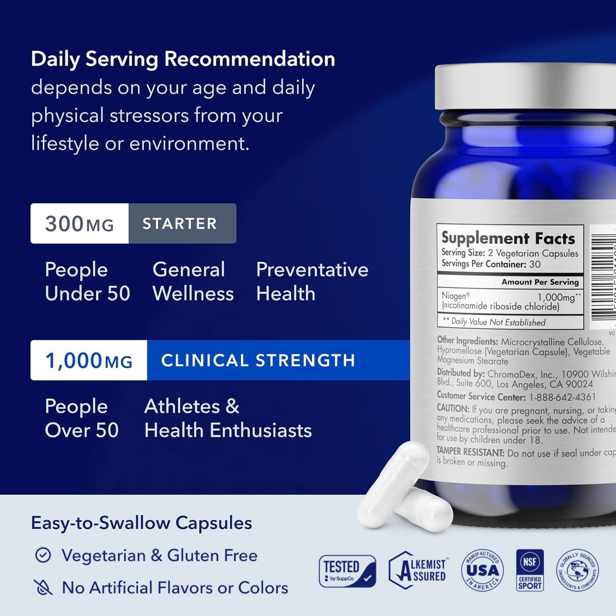 TRU NIAGEN PRO NAD Supplement for Brain Function, Anti Aging, Cell Regeneration | Patented Niagen | Supports Cellular Energy | Nicotinamide Riboside (NR) - Maple Wellness Supplements