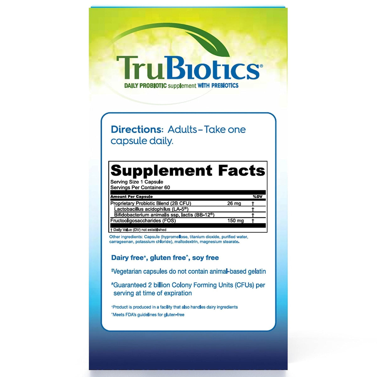 TruBiotics Probiotics for Digestive & Immune Health, Supports Regularity & Helps Relieve Abdominal Discomfort, Gas & Bloating, 2 Clinically Studied - Maple Wellness Supplements