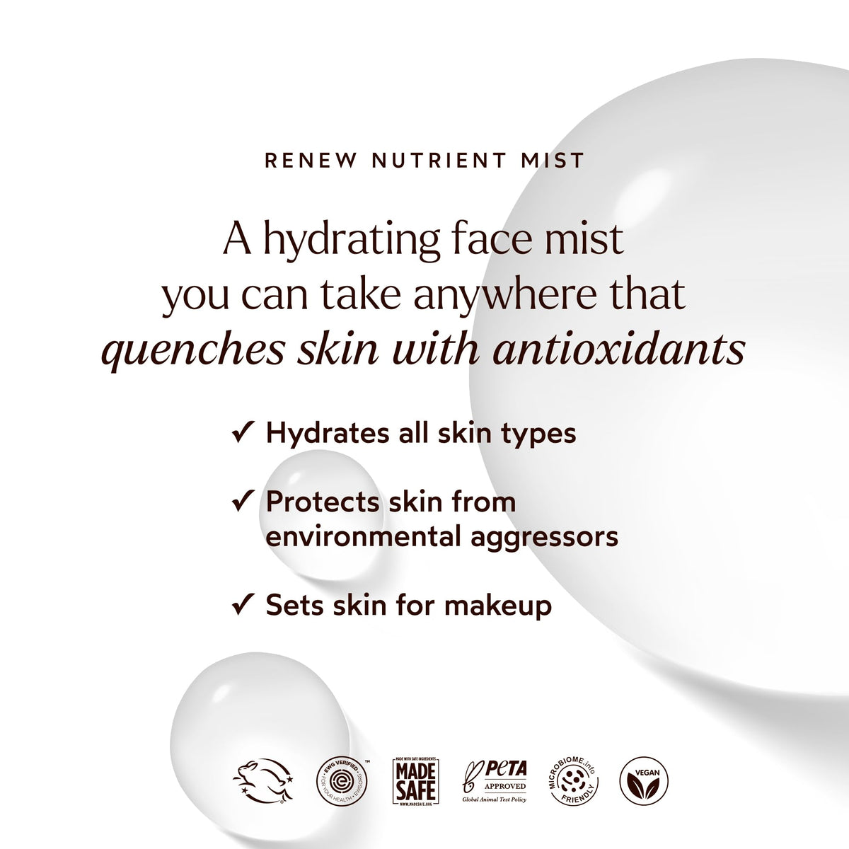 True Botanicals Renew Nutrient Mist | Deeply Hydrates & Refreshes On the Go |Dermatologist Tested, Non-Toxic, Hypoallergenic, Vegan, MADESAFE Certfied | (1.7 oz | 50 ml) - Maple Wellness Supplements
