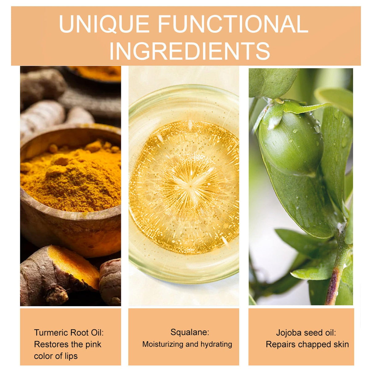 Turmeric Lip Balm for Smokers With Root Oil - Brightening for Dark Lips, Long-Lasting Moisturizer for Dry - Maple Wellness Supplements