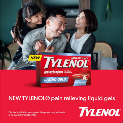 Tylenol Extra Strength Liquid Gels, Fast, Strong Pain Relief, Fever Reducer for Adults with 500 mg Acetaminophen, Fast-Acting Liquid Gel Capsules for Headaches & Minor Pain Relief, 75 Count - Maple Wellness Supplements