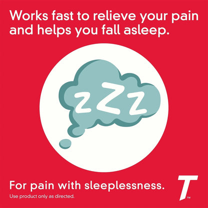 Tylenol PM Extra Strength Nighttime Pain Reliever & Sleep Aid Caplets, 500 mg Acetaminophen & 25 mg Diphenhydramine HCl, Relief for Nighttime Aches & Pains, Non-Habit Forming, 150 ct - Maple Wellness Supplements