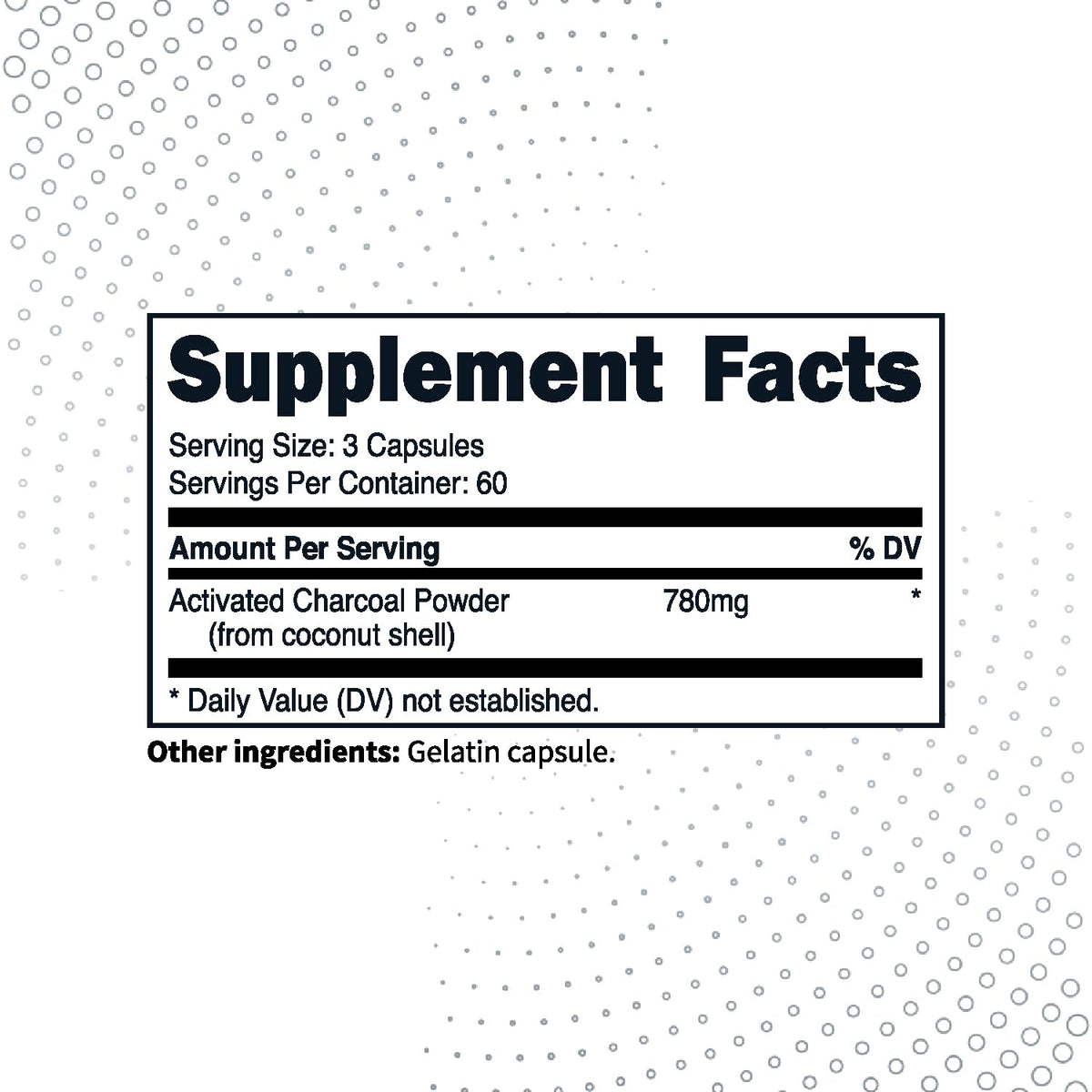 Type Zero Activated Charcoal Capsules (180 Count) - 60 Servings, 780mg Per Serving, from Coconut Shell, Non-GMO, Gluten-Free - Maple Wellness Supplements