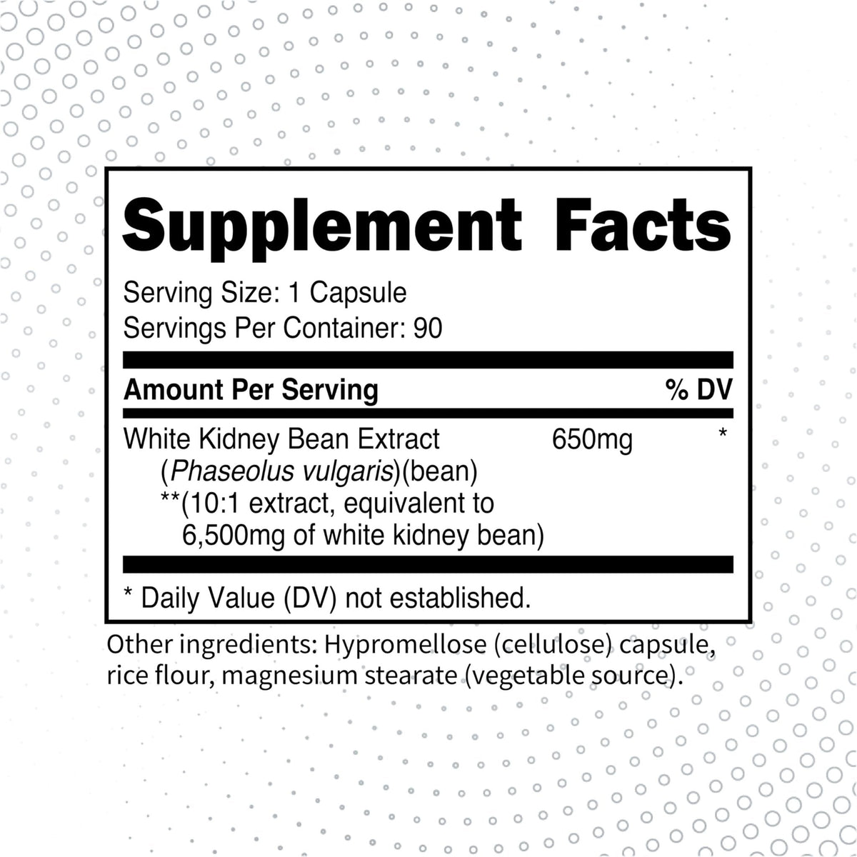 Type Zero Clean White Kidney Bean Capsules (6,500 MG Equivalent Per Serving, 90 Count) - Non-GMO, Gluten Free - Maple Wellness Supplements