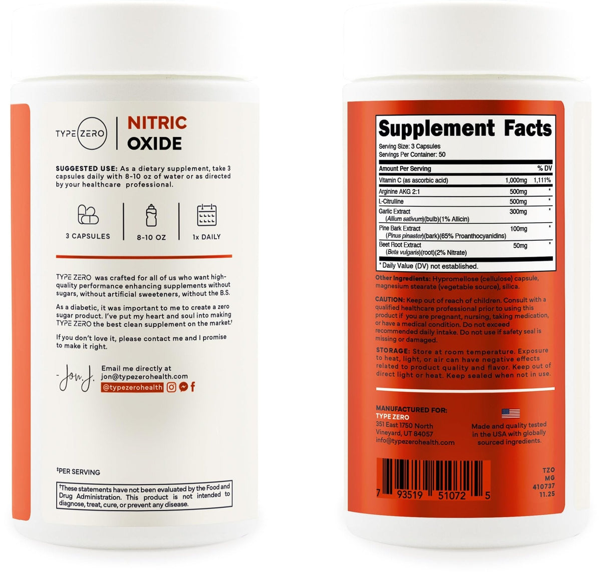 Type Zero Nitric Oxide 6X Booster, 150 Veggie Capsules - Natural Supplement - Beetroot, Arginine AKG, Citrulline, Pine Bark, Garlic & VIT C | Nitrous Oxide - Maple Wellness Supplements