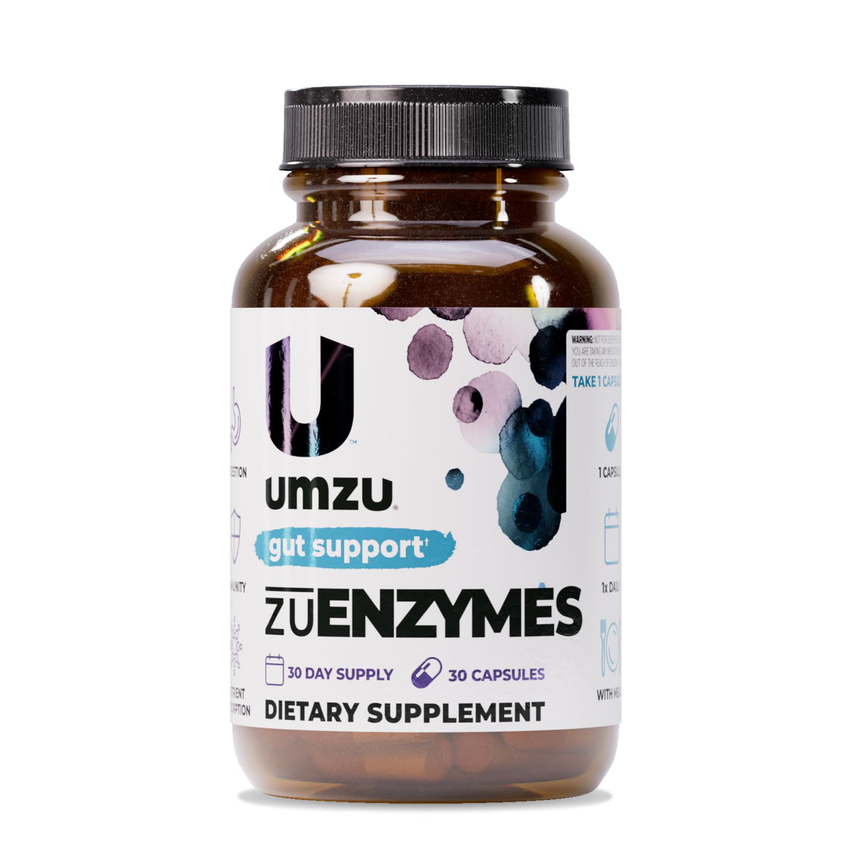 UMZU zuEnzymes Digestive Support Supplement, (30 Day Supply) – 21 Enzyme Blend with Lipase Protease & Amylase – Digestive Enzymes for Gut Health & Probiotic Daily - Maple Wellness Supplements