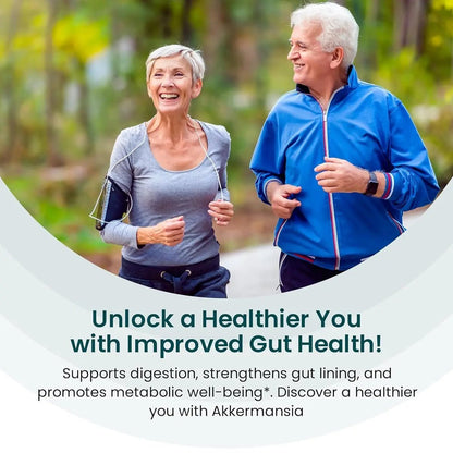 UpNourish Probiotics for GLP-1 Support, 5 Billion TFU Akkermansia Muciniphila for Digestive Health, Leaky Gut, Immunity and Metabolic Health, Prebiotics and Probiotics for Women and Men, 60 Capsules - Maple Wellness Supplements