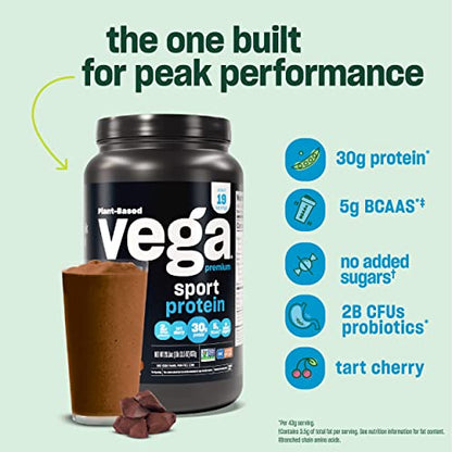 Vega Premium Sport Protein Berry Protein Powder, Vegan, Non GMO, Gluten Free Plant - Maple Wellness Supplements