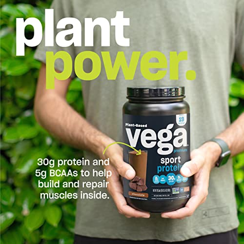 Vega Premium Sport Protein Chocolate Protein Powder, Vegan, Non GMO, Gluten Free - Maple Wellness Supplements