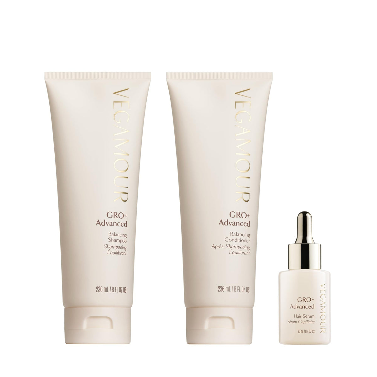 VEGAMOUR GRO+ Advanced Essentials Kit | Removes Buildup, Improves Hair Density, Reduces Shedding, Hydrates and Exfoliates the Scalp | For Severe Signs of Thinning | Color Safe, Vegan, Cruelty-Free - Maple Wellness Supplements